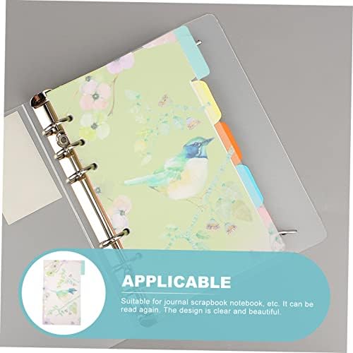 Sewacc 4 conjunta bolso deslize pastas de arquivo colorido tags imprimíveis guias coloridas notebook divisores divisores de cadernos