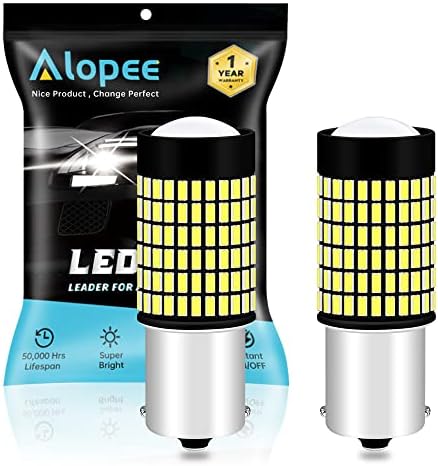 Alopee 1156 Bulbo LED, 6500k branco super brilhante 1500 lúmens não polaridade 1156 LED para 1141 1003 BA15S LUZES