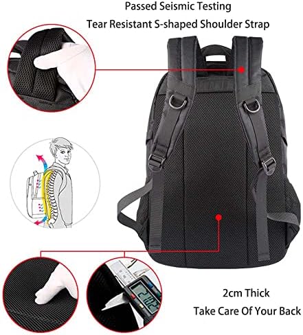 Backpack de laptop Wodswod Caderno de 17 polegadas com porto de carregamento USB, bolsa de computação resistente