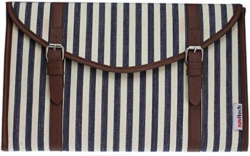 Navitech Canvas Fabric Style Laptop Saco de capa da caixa