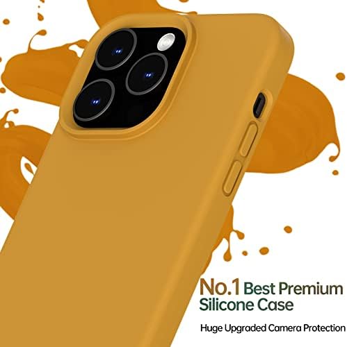 DECXOTD Projetado para iPhone 14 Pro Max Case, Silicone Slim Chefe de Proteção à prova de choque com estojo para iPhone