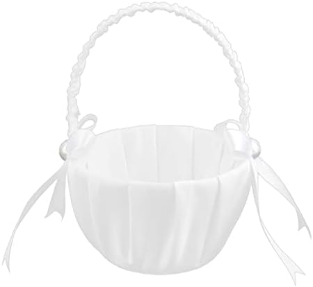 Jydqm Flor Romântica Cerimônia de Casamento do Bowknot Party Rose Flower Girl Makeup Basket Basket