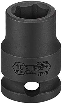 JETECH SOCKETA DE IMPACTO PANTAL DE JETECH 3/8 POLENTE DRILHA DE 10MM, Feito com aço de liga de molibdênio cromado,