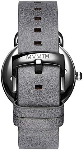 Relógio de revolver mvmt, 45 mm | Banda de couro, relógio analógico, cronógrafo com data