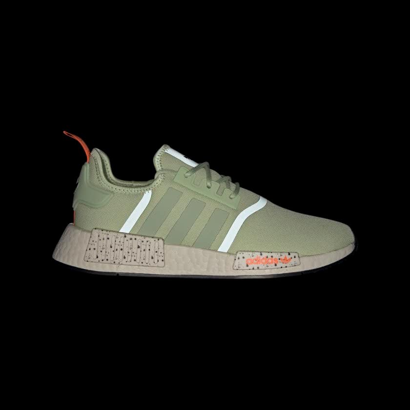 adidas nmd_r1 sapatos masculinos, verde, tamanho 13