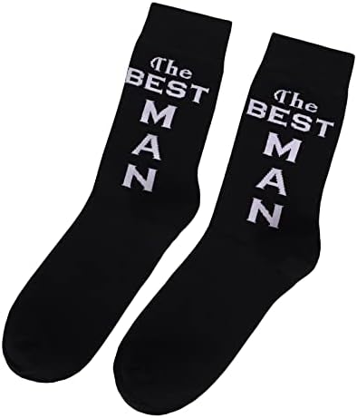 Meias no noivo Groomsmen Dress Socks Melhor homem de algodão Proposta de casamento Proposta de casamento engraçado Groomsmen