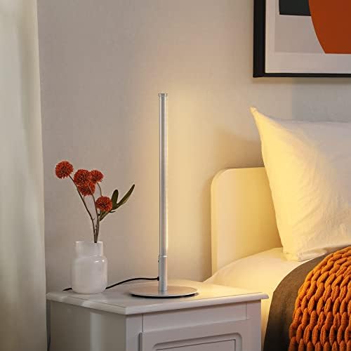 Lâmpada de mesa LED de Edishine, lâmpada de cabeceira minimalista com 3 temperatura de cor diminuído, controlador de toque,