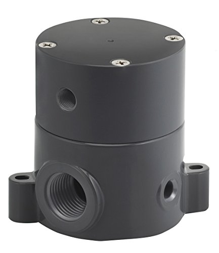 Plast-O-Matic BSDA Series Corzan CPVC Válvula de fechamento, para fêmea corrosiva e ultra-pura, fêmea 1 1/2 NPT