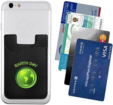 Terra do dia da Terra Back Back Sleeve Sleeve Card Holder Adequado para todos os telefones celulares a maioria dos smartphones