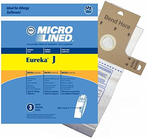 Produtos de atendimento domiciliar 458287 Eureka Style J Microlined Substacement Vacuum Bags, 3-Pack