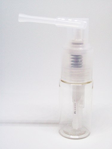 Spray de pó Petg Bottle com bico de travamento, claro, 30 ml, 1 oz.