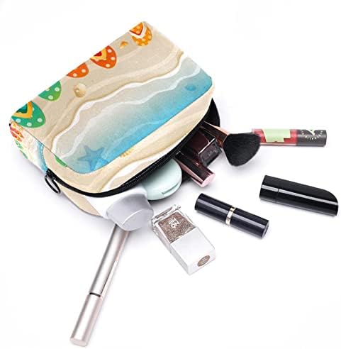 Tbouobt Gifts for Men Mulheres Bolsas de maquiagem Bolsa de higiene pessoal Sacos de cosméticos, desenho animado da praia de praia oceânica Starfish