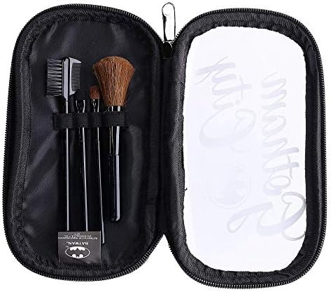 DC Comics Batman Gotham City Cosmetic Travel Makeup e Brush 3 peças Conjunto de presentes