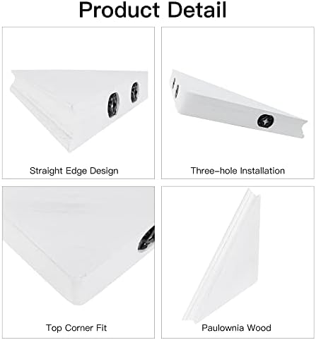 NIUBEST CAIN Shelf Mold, conjunto de 4 prateleiras flutuantes de canto triangular, prateleira de parede de canto