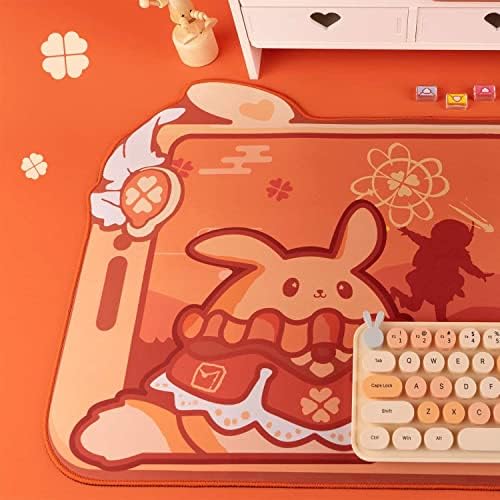 Belugadesign Klee Desk Mat | Dodoco ovo fofo laranja larga de rato grande | Anime Video Game Teclado Mousepad | Protetor