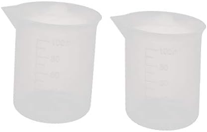 X-Dree 2 PCs 100ml Laboratório PP Recipiente de líquido de líquido Medição de copo Clear (Becher della tazza di Misurazione del