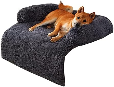 Almofada de cama de cachorro calmante sjvmnzl para sofá, cama de cachorro confortável para protetor de sofá Protetor de móveis de estimação
