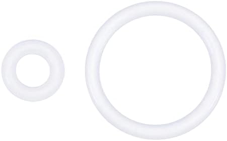 Meccanixity Silicone Rubber O-rings 8mm 18mm od 4mm 14mm Id 2mm Junta de vedação VMQ de espessura, White 50in1 Conjunto