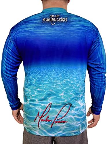 Camisa de pesca de submersão azul