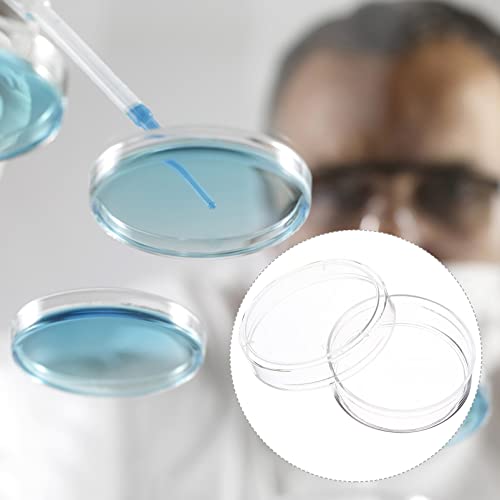 Ultechnovo Plástico Petri Plate com tampa, 30pcs Placa estéril de Petri Plate de cultura Petri Plate para ciência escolar