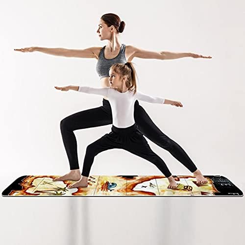 Siebzeh Treasure Map Game Premium grossa Yoga MAT ECO AMPLEMAS DE RORBO