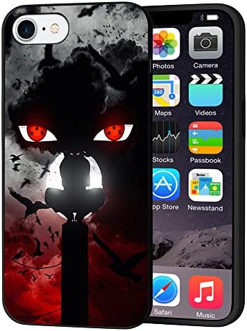 Fnrmom Anime Caixa de telefone compatível com iPhone 7/8/se, Ninja Eyes Anime Pattern Design para iPhone 7/8/SE