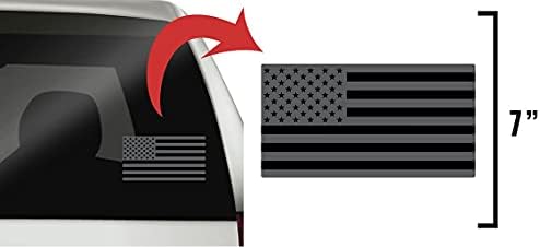 Skull Society Grey American Flag - Patriótico de 7 polegadas Todo