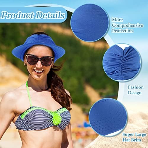 4 PCs Sun Visor Hats Women Sun Hat Brim Summer Summer Protection Beach Hat Hat Cap Sports for Women Golf Hucking Acessórios