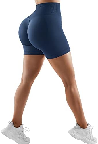 Ruuhee Women Workless Workout Shorts Levantamento de Butting High Wistist