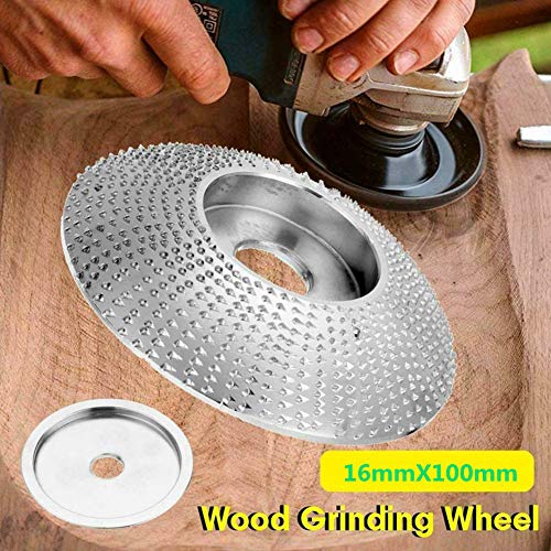 Szliyands Disco de roda de moedor de madeira de 4 polegadas, roda de modelagem de madeira, disco abrasivo de escultura