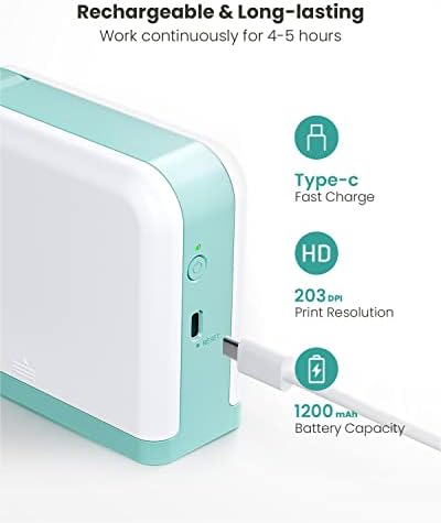 Máquina de fabricante de etiquetas Vixic P3200, impressora portátil de etiqueta Bluetooth para casa, fácil de usar para organização