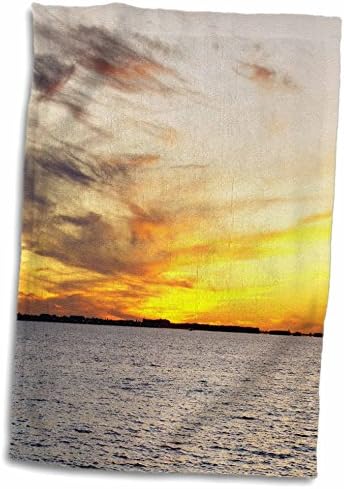 Sunset 3drose Florene - fumaça amarela - toalhas