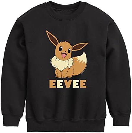 Vestuário híbrido - Pokémon - Happy Eevee - Selto de lã da juventude da tripulação