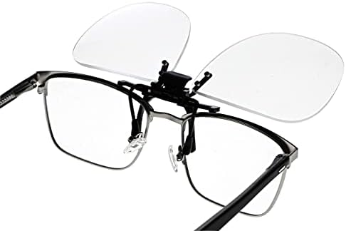 Vs óculos e óculos grandes clipes transparentes em vidros de leitura