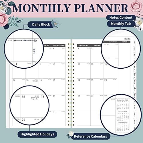 Planejador mensal/calendário mensal 2023-2028 - Planejador mensal de 5 anos, Jul.2023 - Jun.2028, 6,4 x 8,5, 60 Planejador