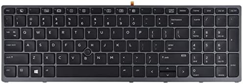 Teclado de substituição para HP ZBook 15 G3 G4 & ZBOOK 17 G3 Laptop da série G4, Teclado ZBook 15 G3 com retroiluminação com