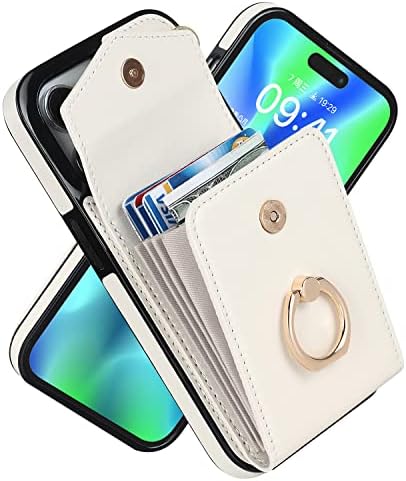 Caso para iPhone 12 Pro Max, Wallet Multi Card Titular PU couro de couro destacável Mulheres garotas de kickstand