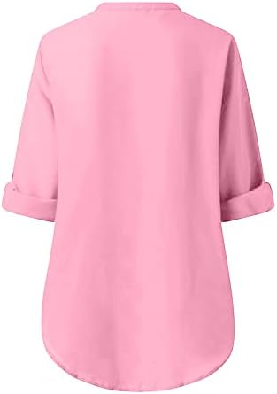 Blusa adolescente meninas curtas 1/2 manga 2023 chiffon de profundidade v brunch de pescoço de camisa de blusa lisada para mulheres GB