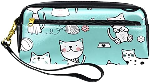 Bolsa de maquiagem à prova d'água, bolsa de maquiagem, organizador cosmético de viagem para mulheres e meninas, cartoon adoráveis ​​gatos