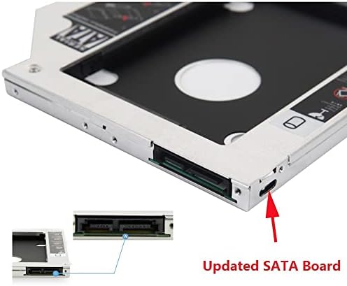 2º HDD SSD DISCO DE DISCURSO DE RUDO Adaptador Caddy da Baía Optical para HP Probook 450 G3 com tampa frontal de moldura