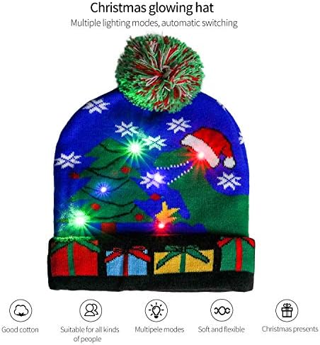 Cosyoo Christmas Feanie Hat Pattern Padrão de inverno Hapsa quente Feanie para crianças adultos multicolor