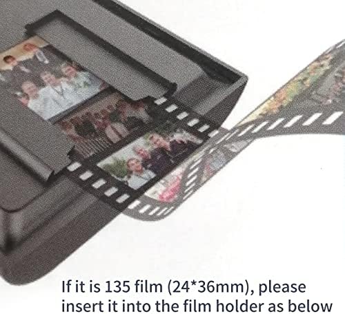 Laojia Film Scanner 35mm, Scanner de filme móvel e slides para negativos de 35 mm/135 mm e slides com LED Light Light Free