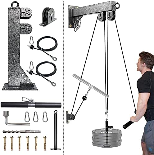 Sistema de polia de montagem na parede de fitness Marsafit, sistema de polia de cabo de peso para academia, lat puxando
