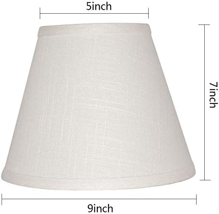 Tootoo Star Barrel White Small Lamp Shade para substituição de lâmpadas de mesa, 5x9x7 polegadas, tecido de tecido, modelo