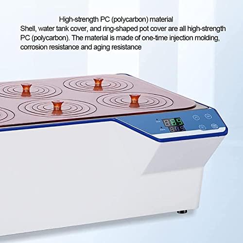 Banho de água de laboratório termostático digital científico Ansnal, aço inoxidável tanque interno aquecimento elétrico