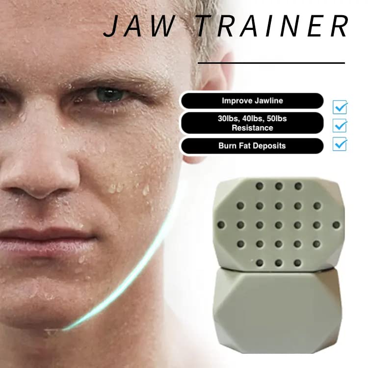 Mali - Exercício de Jawline para homens e mulheres 3 níveis de resistência Níveis de silicone Tablets, mandíbulas, face e pescoço,