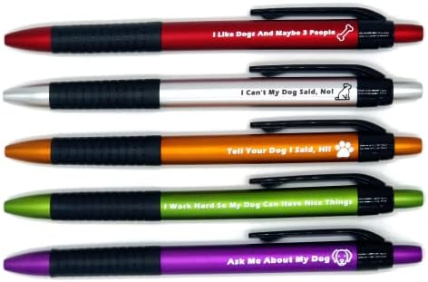 Amantes de cães engraçados do tio - defina 5 canetas hilariantes canetas para amantes e donos de cães! Mostre seu amor
