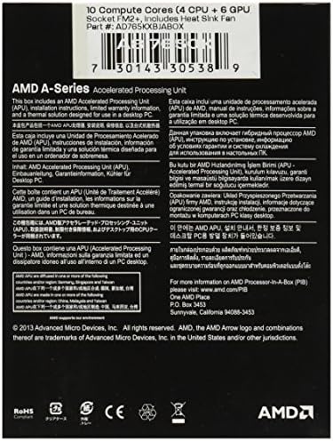 AMD A8-7650K quad-core 3,30 GHz Processador-Socket FM2+Pacote de varejo AD765KXBJABOX
