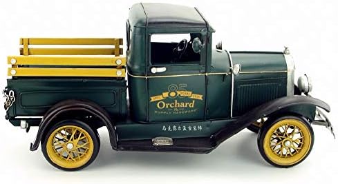Zamtac Ranch Farm Pick Up Truck Classic Cars Modelo de lata vintage de artesanato criativo Ornamentos Retro Acessórios para casa Sala de estar