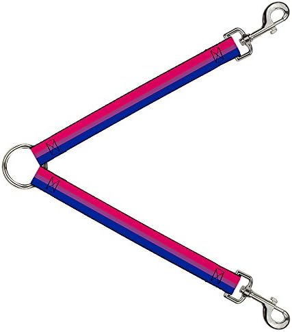 FIGLLE-Down Dog Leash Splitter Flag bissexual Pink Purple Blue 1 pés de comprimento 1 polegada de largura